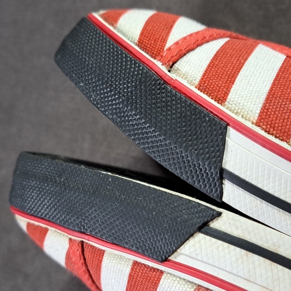 Underground Red White Striped Cherry Canvas Slip On Sneakers NWOT- UK 6 US 10 - Picture 16 of 16